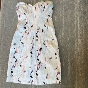 One Teaspoon Women’s Hawke Multi-color Strapless Mini Dress XS